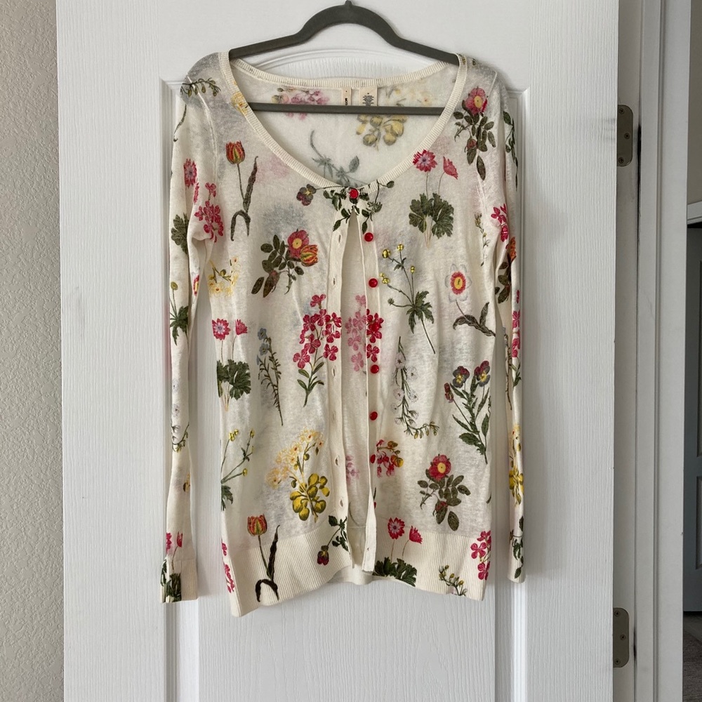 Floral cardigan. Size m. Moth